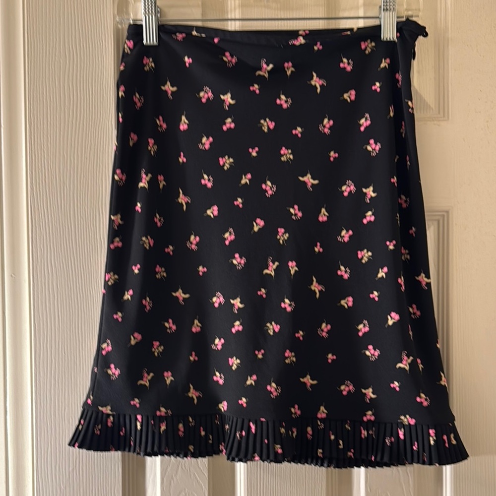 Vintage Floral Black Skirt